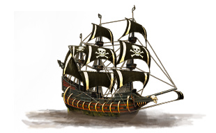 icon ship pirate galleon.4k
